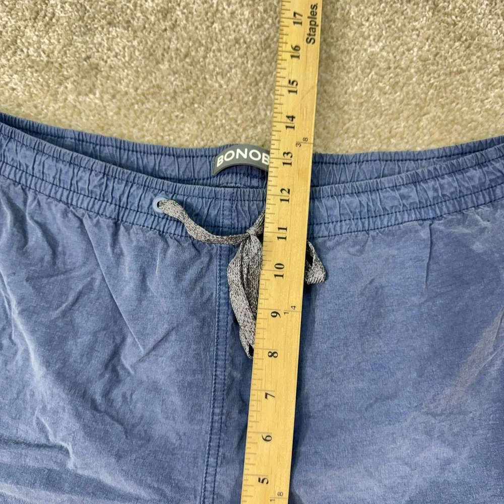 Bonobos Swim Trunk Men XL Blue Elastic Waist Drawstring Mesh Lined 7 Inch Inseam